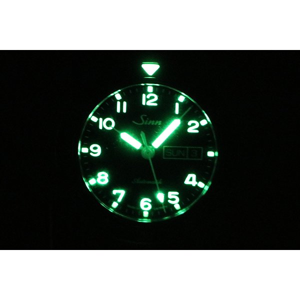 ジン　パイロットウォッチ　１０４　１０４．ＳＴ．ＳＡ．Ａ　青文字盤　ライト暗闇