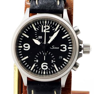 画像: ジン　７５６　クロノグラフ　黒文字盤