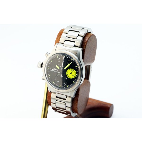 ジン　３５６　ユーロフリーガーIII　黒文字盤　黄色針　サイド