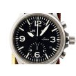 ジン　７５６　クロノグラフ　黒文字盤　表面拡大