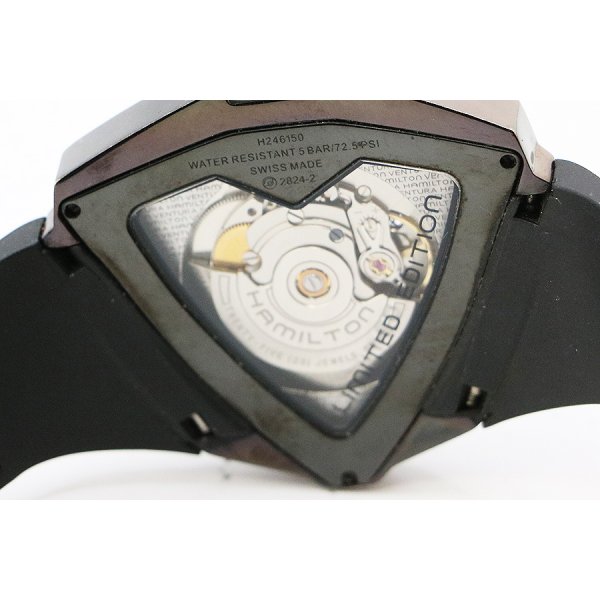 ハミルトン　ベンチュラＸＸＬ　Ｈ２４６１５０　黒文字盤　裏面拡大