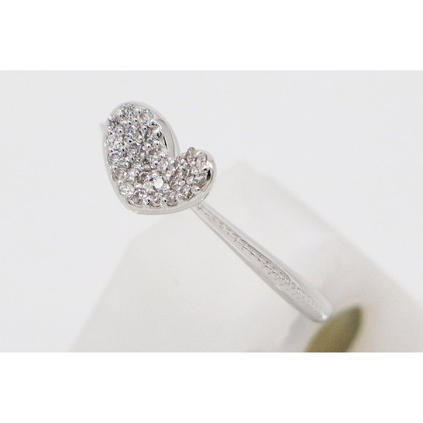 K18WG ダイアイリリング 0.12ct 2.40g　サイド