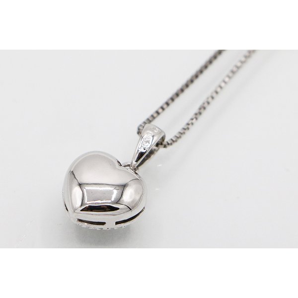 K18WG ダイアイリペンダントネックレス 0.22ct 5.60g　裏面