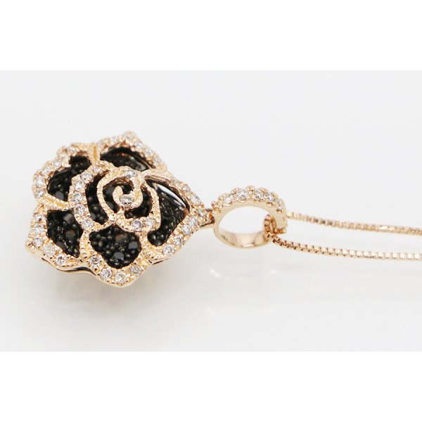 K18PG ダイアイリペンダントネックレス 0.50ct 3.50g　サイド