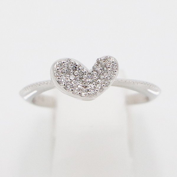 K18WG ダイアイリリング 0.12ct 2.40g