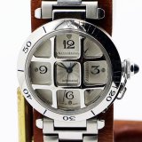 画像: カルティエ　パシャ３８　コンベックスグリッド　Ｗ３１０５９Ｈ３　銀文字盤
