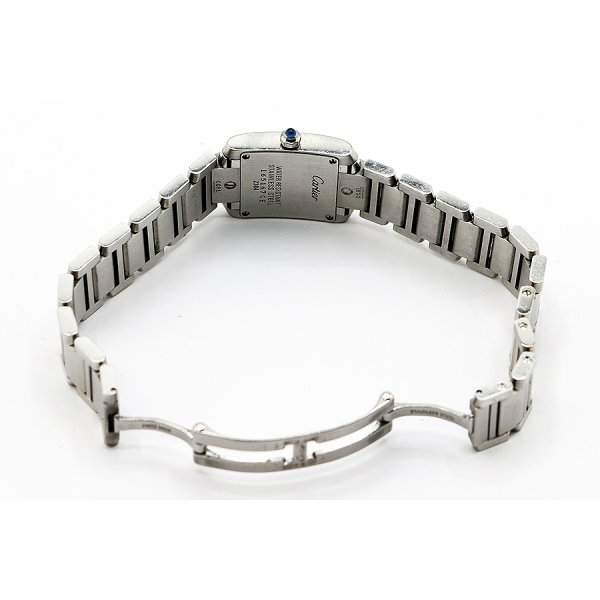 カルティエ　タンクフランセーズＳＭ　２３８４　白文字盤　ブレス