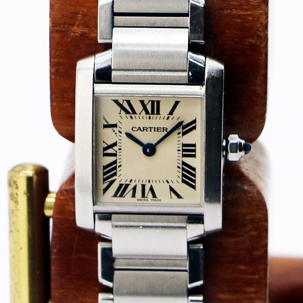 カルティエ　タンクフランセーズＳＭ　２３８４　白文字盤