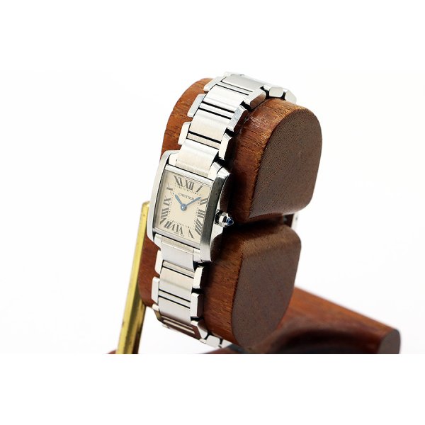 カルティエ　タンクフランセーズＳＭ　２３８４　白文字盤　サイド