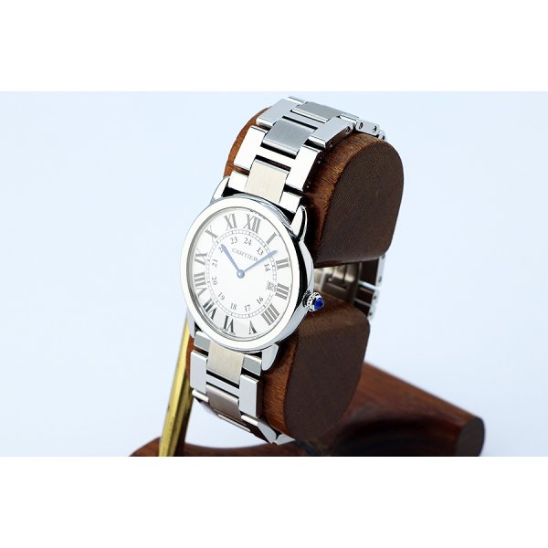 カルティエ　ロンドソロＬＭ　Ｗ６７０１００５　銀文字盤　サイド
