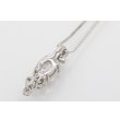 PT900/850 モルガナイトダイアイリペンダントネックレス 0.74ct 0.39ct 4.20g　裏面