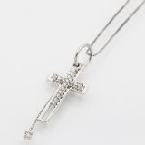 画像: K18WG ダイアイリペンダントネックレス 0.05ct 0.20ct 4.60g