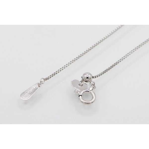 PT900/850 モルガナイトダイアイリペンダントネックレス 0.74ct 0.39ct 4.20g　留め具外したイメージ