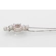 PT900/850 モルガナイトダイアイリペンダントネックレス 0.74ct 0.39ct 4.20g　サイド