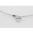 PT900/850 モルガナイトダイアイリペンダントネックレス 0.74ct 0.39ct 4.20g　留め具
