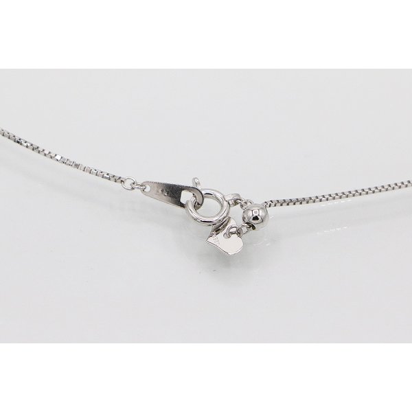 PT900/850 モルガナイトダイアイリペンダントネックレス 0.74ct 0.39ct 4.20g　留め具