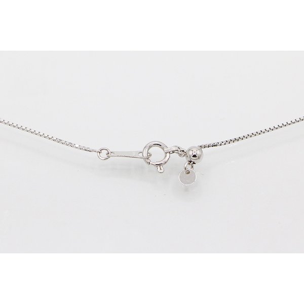 K18WG/PG ダイアイリペンダントネックレス 0.22ct 0.28ct 4.00g　留め具