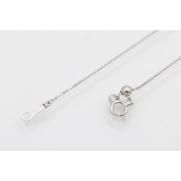 K18WG/PG ダイアイリペンダントネックレス 0.22ct 0.28ct 4.00g　留め具外したイメージ