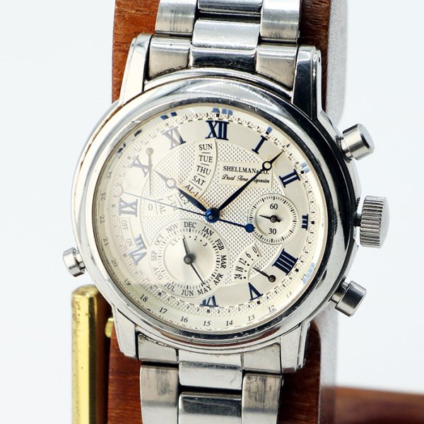シェルマン　デュアルタイムリピーター　銀文字盤　６７６０－Ｔ０１７８５１