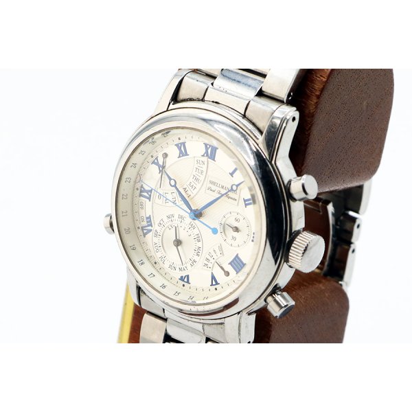 シェルマン　デュアルタイムリピーター　銀文字盤　６７６０－Ｔ０１７８５１　サイド拡大