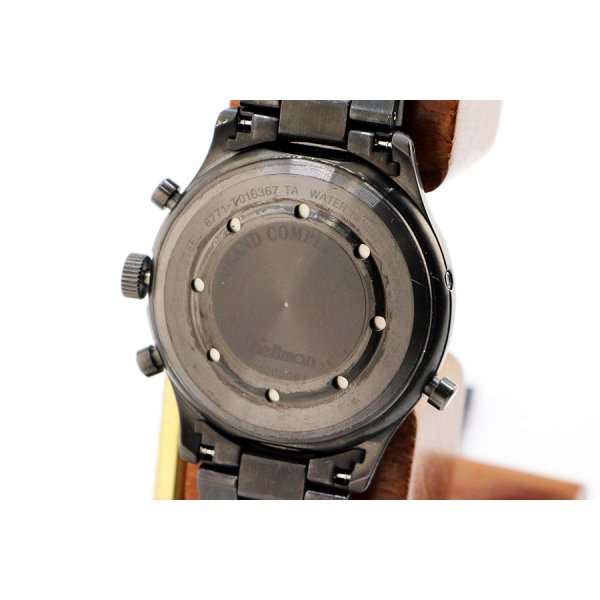 シェルマン　グランドコンプリケーションブラック　黒文字盤　金色ムーンフェイス　裏面拡大