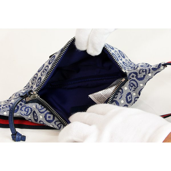 グッチ　GGスプリーム チルドレンズ ボディバック 502095 527066 ブルー　中身