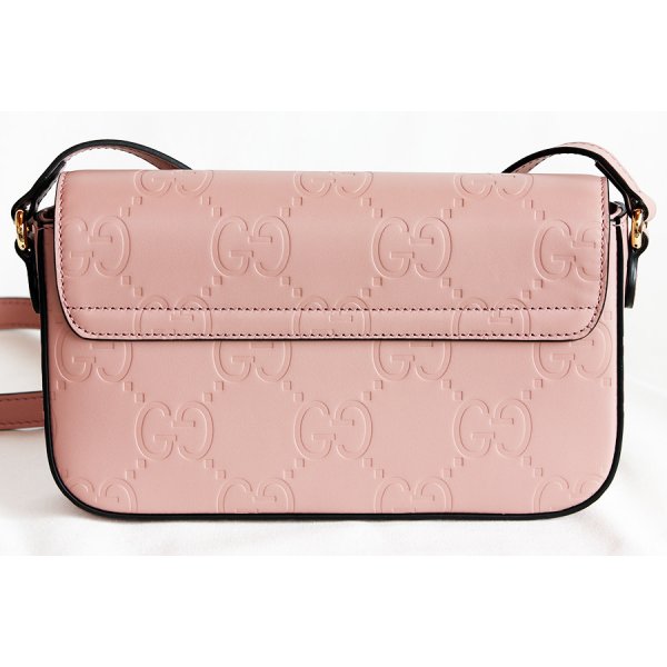 グッチ　GGスーパーミニ ショルダーバック 772794 525040 ピンク　裏面