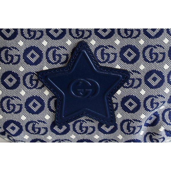 グッチ　GGスプリーム チルドレンズ ボディバック 502095 527066 ブルー　表面拡大