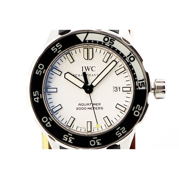 ＩＷＣ　アクアタイマー２０００　ＩＷ３５６８０６　白文字盤　表面拡大