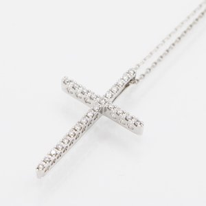 画像: ポンテヴェキオ　K18WG ダイアイリペンダントネックレス 0.21ct 4.10g