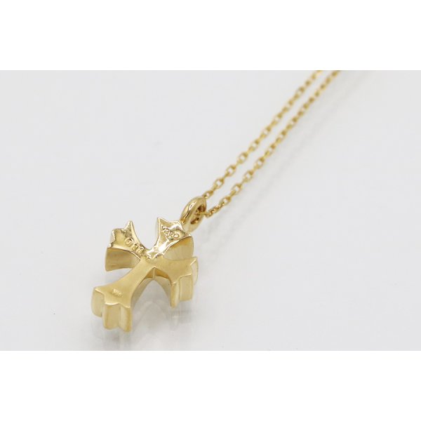 ヴァーゴ Vago　K18 アイボリータワー クロス ダイアイリペンダントネックレス 0.11ct 3.50g　裏面