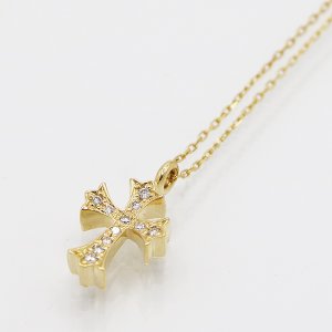 画像: ヴァーゴ Vago　K18 アイボリータワー クロス ダイアイリペンダントネックレス 0.11ct 3.50g