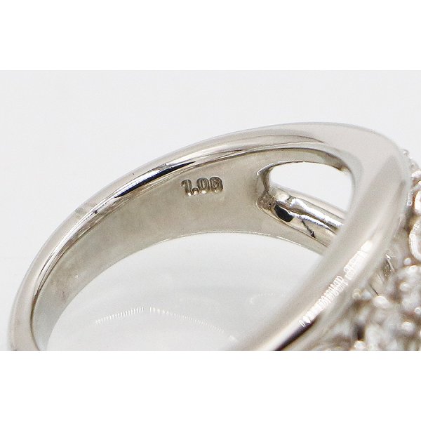 星の砂　PT900 ダイアイリリング 1.06ct 12.70g　刻印(2)