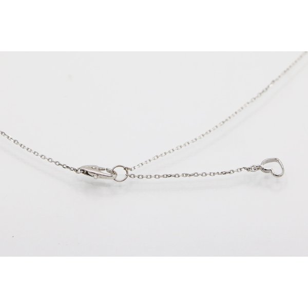 ポンテヴェキオ　K18WG ダイアイリペンダントネックレス 0.21ct 4.10g　留め具