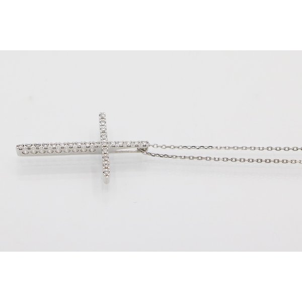 ポンテヴェキオ　K18WG ダイアイリペンダントネックレス 0.21ct 4.10g　サイド