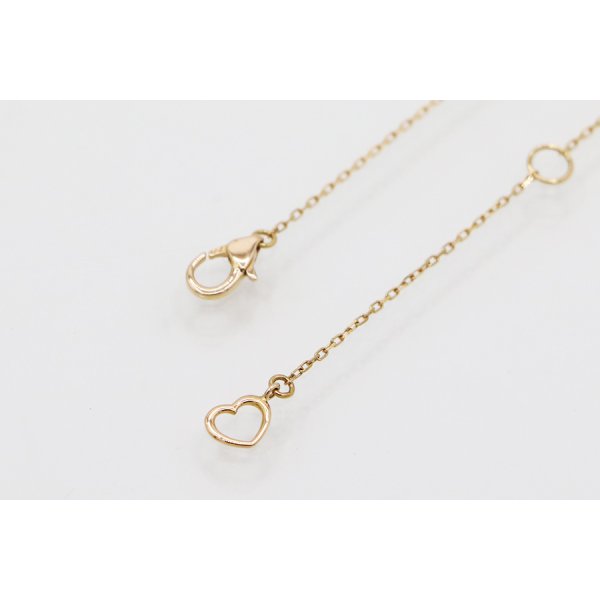 ポンテヴェキオ　K18PG ピンクトルマリンダイアイリペンダントネックレス 0.13ct 1.60g　留め具外したイメージ