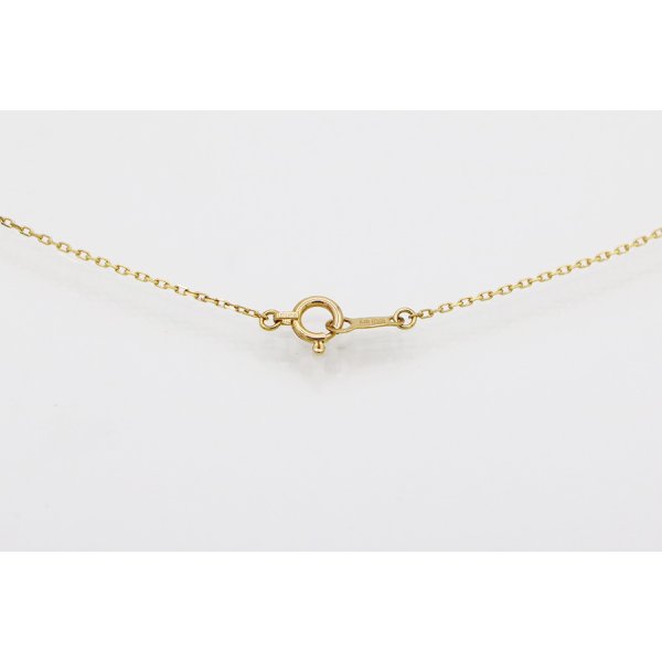 ヴァーゴ Vago　K18 アイボリータワー クロス ダイアイリペンダントネックレス 0.11ct 3.50g　留め具