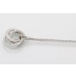 ティファニー　750WG トリプルインターロッキング ダイアイリペンダントネックレス 4.20g　サイド