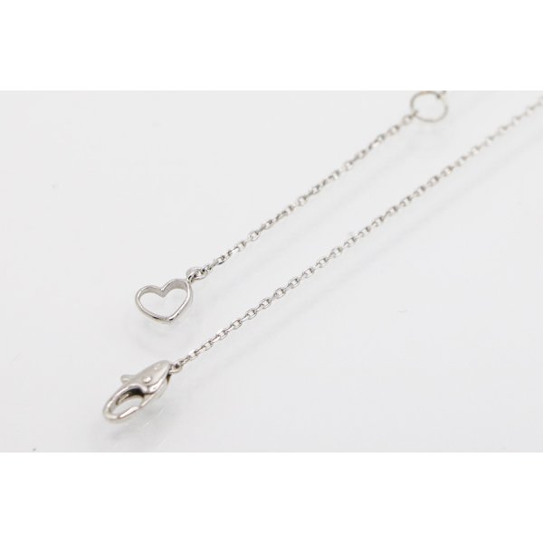 ポンテヴェキオ　K18WG ダイアイリペンダントネックレス 0.21ct 4.10g　留め具外したイメージ