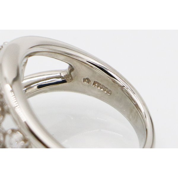 星の砂　PT900 ダイアイリリング 1.06ct 12.70g　刻印