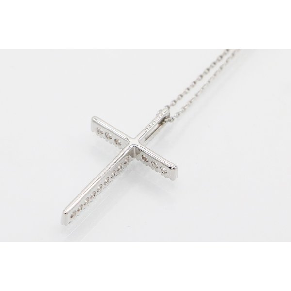 ポンテヴェキオ　K18WG ダイアイリペンダントネックレス 0.21ct 4.10g　裏面