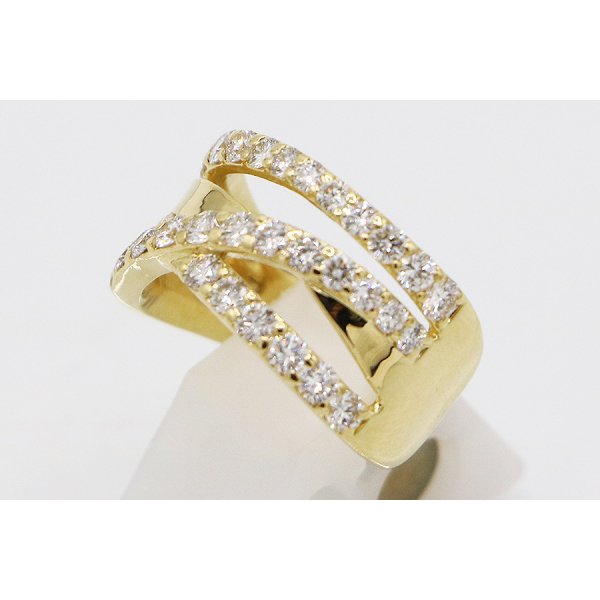 翁淳 jun okina K18 ダイアイリリング 1.28ct 7.10g　サイド