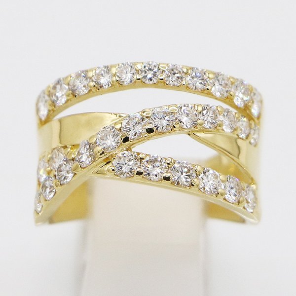 翁淳 jun okina K18 ダイアイリリング 1.28ct 7.10g