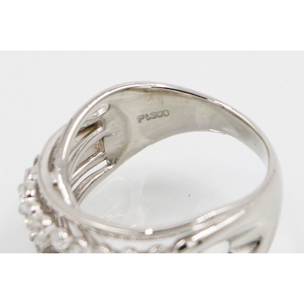 PT900 ダイアイリリング 0.70ct 12.10g　刻印