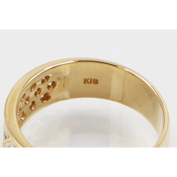 K18 ダイアイリリング 0.40ct 5.00g　刻印