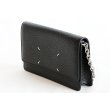 メゾン　マルジェラ　4ステッチ チェーンウォレット SA3UI0008P4455T8013 ブラック　サイド