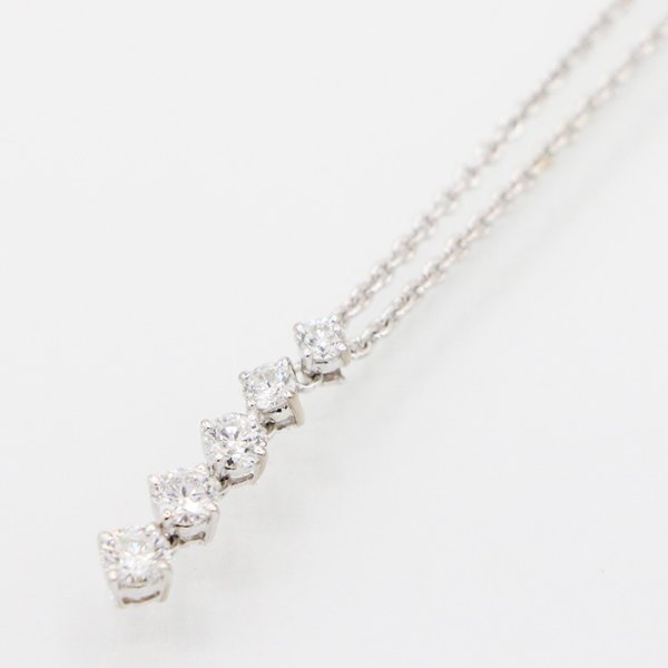 ミキモト　K18WG ダイアイリペンダントネックレス 0.28ct