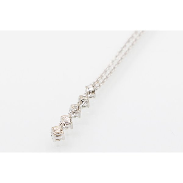 ミキモト　K18WG ダイアイリペンダントネックレス 0.28ct　裏面