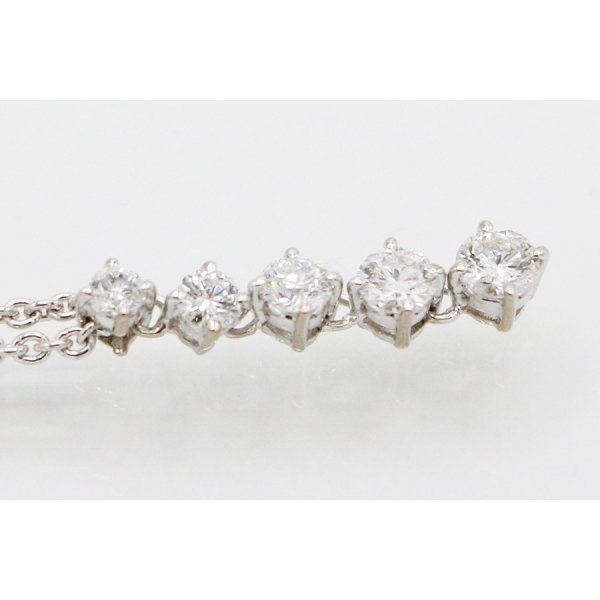 ミキモト　K18WG ダイアイリペンダントネックレス 0.28ct　拡大