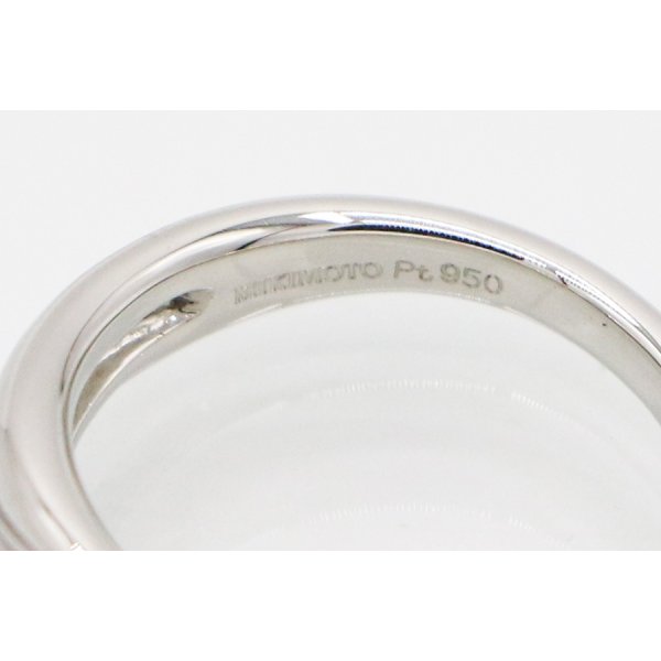 ミキモト　PT950 ダイアイリリング 0.26ct 8.70g　刻印